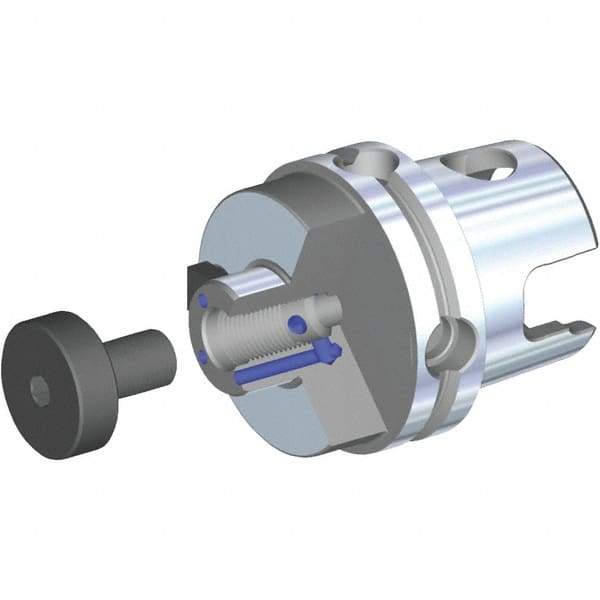 Kennametal - KM40TS Modular Connection 27mm Pilot Diam Shell Mill Holder - 32mm Flange to Nose End Projection, 60mm Nose Diam, M12x1.75 Lock Screw, Through-Spindle Coolant - Exact Industrial Supply