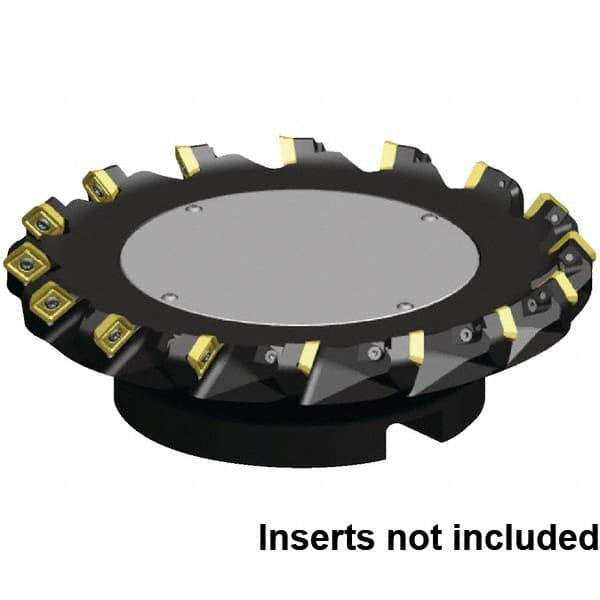 Kennametal - 93.8mm Cut Diam, 27mm Arbor Hole, 6.6mm Max Depth of Cut, 45° Indexable Chamfer & Angle Face Mill - 6 Inserts, SECX-EN GN\xB6SECX-GD2\xB6SECX-SN GN Insert, Right Hand Cut, 6 Flutes, Through Coolant, Series Beyond Blast KSSM - All Tool & Supply