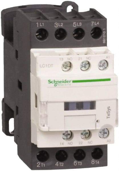 Schneider Electric - 4 Pole, 48 Coil VAC at 50/60 Hz, 25 Amp at 440 VAC, Nonreversible IEC Contactor - Bureau Veritas, CCC, CSA, CSA C22.2 No. 14, DNV, EN/IEC 60947-4-1, EN/IEC 60947-5-1, GL, GOST, LROS, RINA, UL 508, UL Listed - All Tool & Supply