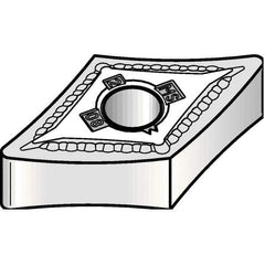 Kennametal - DNMG430.5 MS Grade KCU10 Carbide Turning Insert - TiAlN Finish, 55° Diamond, 1/2" Inscr Circle, 3/16" Thick, 0.008" Corner Radius - All Tool & Supply