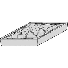 Kennametal - VBMR222 FP Grade KCP10 Carbide Turning Insert - TiCN/Al2O3 Finish, 35° Diamond, 1/4" Inscr Circle, 1/8" Thick, 1/32" Corner Radius - All Tool & Supply