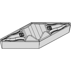 Kennametal - VPGR332 FP Grade KCM25 Carbide Turning Insert - TiN/TiCN/Al2O3 Finish, 35° Diamond, 3/8" Inscr Circle, 3/16" Thick, 1/32" Corner Radius - All Tool & Supply