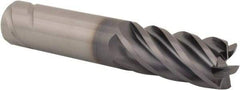 Kennametal - 3/4", 6 Flute, Single End, Solid Carbide, 0.06" Corner Radius End Mill - 4" OAL, 38° Helix, Right Hand Flute, 1-5/8" LOC, Right Hand Cut - All Tool & Supply