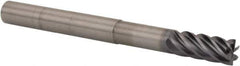 Kennametal - 3/8", 6 Flute, Single End, Solid Carbide, 0.015" Corner Radius End Mill - 4" OAL, 38° Helix, Right Hand Flute, 7/8" LOC, Right Hand Cut, 1-7/8" Extended Reach - All Tool & Supply