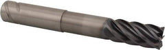 Kennametal - 3/4", 6 Flute, Single End, Solid Carbide, 0.03" Corner Radius End Mill - 5-1/2" OAL, 38° Helix, Right Hand Flute, 1-1/2" LOC, Right Hand Cut, 3-1/4" Extended Reach - All Tool & Supply