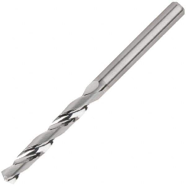 Kennametal - 8.5mm 135° Solid Carbide Jobber Drill - Bright Finish, Right Hand Cut, Spiral Flute, Straight Shank, 103mm OAL, Standard Point - All Tool & Supply