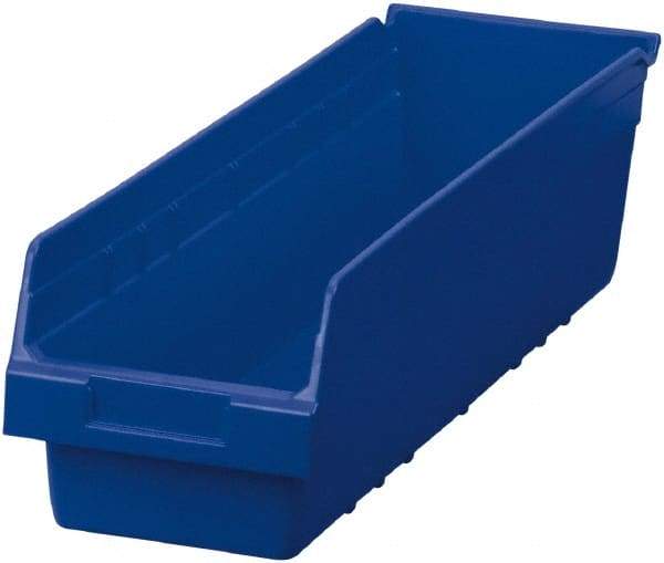 Akro-Mils - 23-5/8" Deep, Blue Polymer Hopper Shelf Bin - 6" High x 6-5/8" Wide x 23-5/8" Long - All Tool & Supply