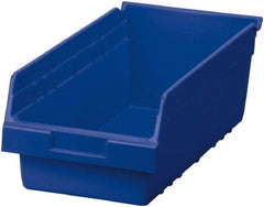 Akro-Mils - 17-7/8" Deep, Blue Polymer Hopper Shelf Bin - 6" High x 8-3/8" Wide x 17-7/8" Long - All Tool & Supply