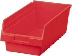 Akro-Mils - 17-7/8" Deep, Red Polymer Hopper Shelf Bin - 6" High x 8-3/8" Wide x 17-7/8" Long - All Tool & Supply