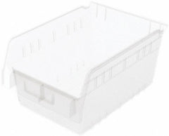 Akro-Mils - 11-5/8" Deep, Clear Polymer Hopper Shelf Bin - 6" High x 8-3/8" Wide x 11-5/8" Long - All Tool & Supply