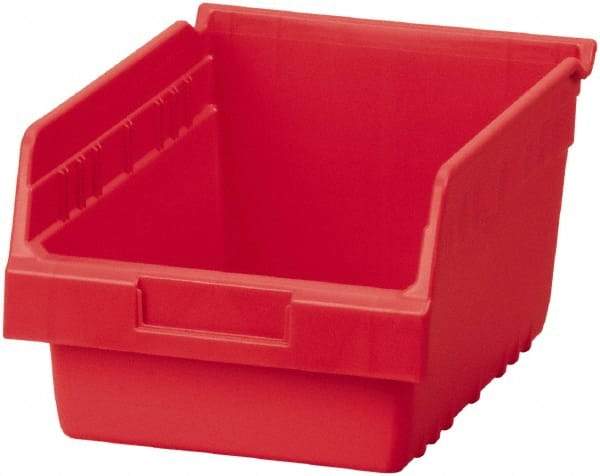 Akro-Mils - 11-5/8" Deep, Red Polymer Hopper Shelf Bin - 6" High x 8-3/8" Wide x 11-5/8" Long - All Tool & Supply