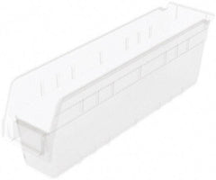 Akro-Mils - 17-7/8" Deep, Clear Polymer Hopper Shelf Bin - 6" High x 4-1/8" Wide x 17-7/8" Long - All Tool & Supply