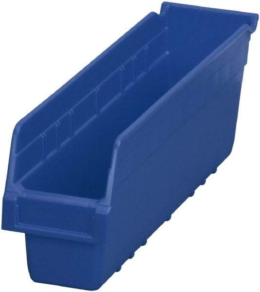 Akro-Mils - 17-7/8" Deep, Blue Polymer Hopper Shelf Bin - 6" High x 4-1/8" Wide x 17-7/8" Long - All Tool & Supply