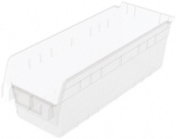 Akro-Mils - 17-7/8" Deep, Clear Polymer Hopper Shelf Bin - 6" High x 6-5/8" Wide x 17-7/8" Long - All Tool & Supply