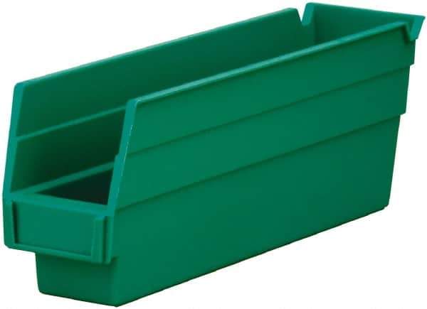 Akro-Mils - 54 Lb. Load Capacity, 11-5/8" Deep, Green Hopper Shelf Bin - 4" High x 2-3/4" Wide x 11-5/8" Long - All Tool & Supply