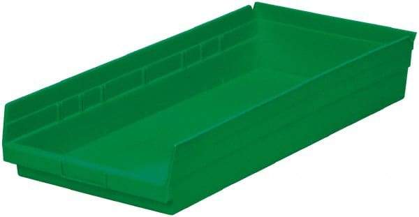 Akro-Mils - 513 Lb. Load Capacity, 23-5/8" Deep, Green Hopper Shelf Bin - 4" High x 11-1/8" Wide x 23-5/8" Long - All Tool & Supply