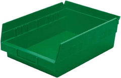 Akro-Mils - 138 Lb. Load Capacity, 11-5/8" Deep, Green Hopper Shelf Bin - 4" High x 8-3/8" Wide x 11-5/8" Long - All Tool & Supply