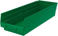 Akro-Mils - 176 Lb. Load Capacity, 17-7/8" Deep, Green Hopper Shelf Bin - 4" High x 6-5/8" Wide x 17-7/8" Long - All Tool & Supply