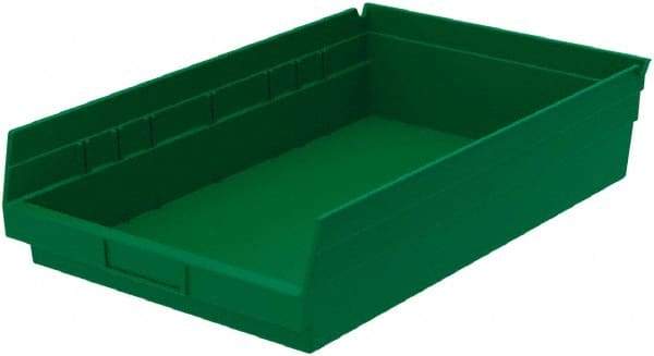 Akro-Mils - 292 Lb. Load Capacity, 17-7/8" Deep, Green Hopper Shelf Bin - 4" High x 11-1/8" Wide x 17-7/8" Long - All Tool & Supply