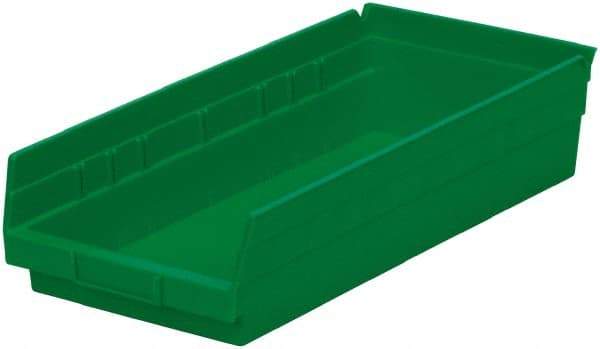 Akro-Mils - 214 Lb. Load Capacity, 17-7/8" Deep, Green Hopper Shelf Bin - 4" High x 8-3/8" Wide x 17-7/8" Long - All Tool & Supply