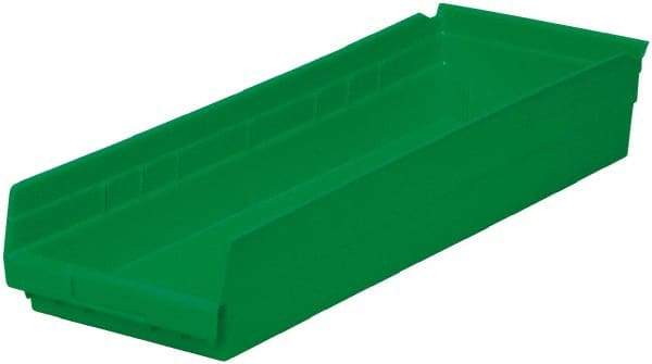 Akro-Mils - 346 Lb. Load Capacity, 23-5/8" Deep, Green Hopper Shelf Bin - 4" High x 8-3/8" Wide x 23-5/8" Long - All Tool & Supply