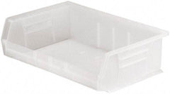 Akro-Mils - 60 Lb. Load Capacity, 10-7/8" Deep, Clear Polymer Hopper Stacking Bin - 5" High x 16-1/2" Wide x 10-7/8" Long - All Tool & Supply