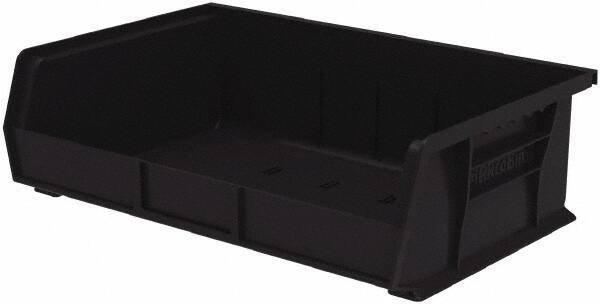 Akro-Mils - 60 Lb. Load Capacity, 10-7/8" Deep, Black Polymer Hopper Stacking Bin - 5" High x 16-1/2" Wide x 10-7/8" Long - All Tool & Supply