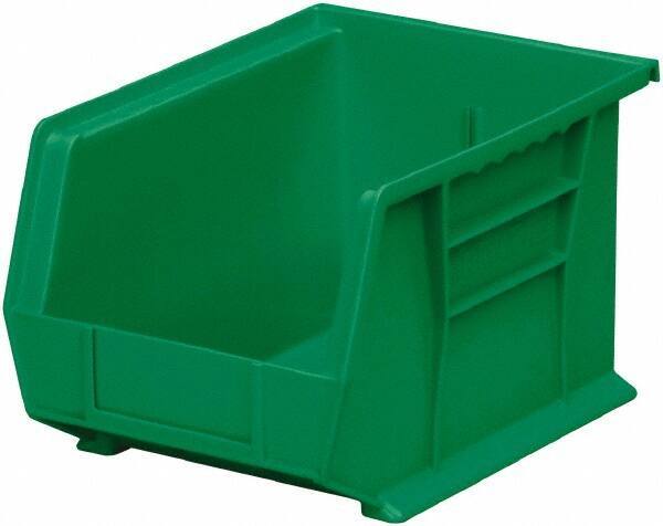 Akro-Mils - 50 Lb. Load Capacity, 10-3/4" Deep, Green Polymer Hopper Stacking Bin - 7" High x 8-1/4" Wide x 10-3/4" Long - All Tool & Supply