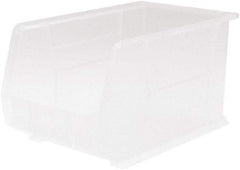 Akro-Mils - 60 Lb. Load Capacity, 18" Deep, Clear Polymer Hopper Stacking Bin - 10" High x 11" Wide x 18" Long - All Tool & Supply