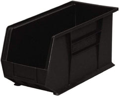 Akro-Mils - 60 Lb. Load Capacity, 18" Deep, Black Polymer Hopper Stacking Bin - 9" High x 8-1/4" Wide x 18" Long - All Tool & Supply