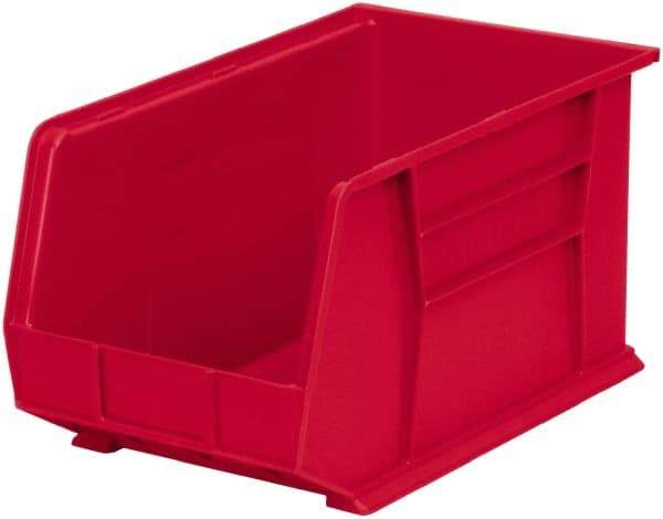 Akro-Mils - 60 Lb. Load Capacity, 18" Deep, Red Polymer Hopper Stacking Bin - 10" High x 11" Wide x 18" Long - All Tool & Supply