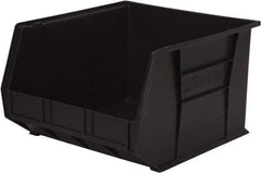 Akro-Mils - 75 Lb. Load Capacity, 18" Deep, Black Polymer Hopper Stacking Bin - 11" High x 16-1/2" Wide x 18" Long - All Tool & Supply