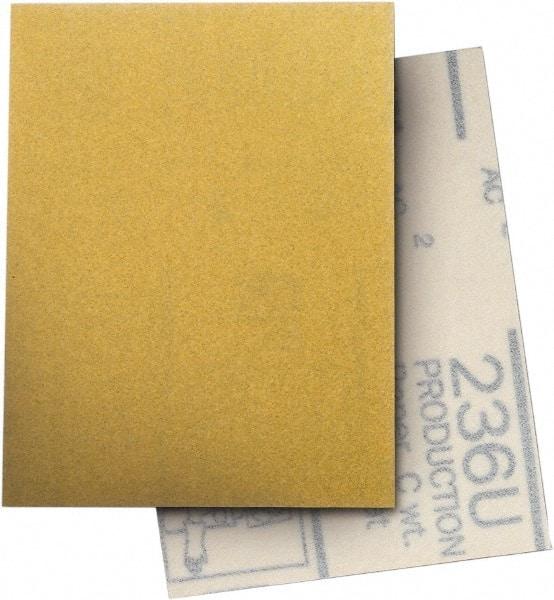 3M - 120 Grit, Aluminum Oxide Sanding Sheet - 4" Long x 3" Wide, Medium Grade, C Weighted Paper Backing - All Tool & Supply