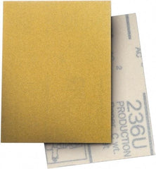 3M - 220 Grit, Aluminum Oxide Sanding Sheet - 4" Long x 3" Wide, Very Fine Grade, C Weighted Paper Backing - All Tool & Supply