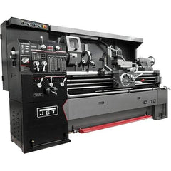 Jet - 17" Swing, 40" Between Centers, 230/460 Volt, Triple Phase Engine Lathe - 5MT Taper, 7-1/2 hp, 36 to 1,800 RPM, 3-1/8" Bore Diam, 44" Deep x 68" High x 94" Long - All Tool & Supply