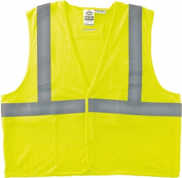 Ergodyne - Size 2X/3XL Flame Resistant/Retardant Lime Mesh General Purpose Vest - 52 to 58" Chest, ANSI/ISEA 107, Hook & Loop Closure, 2 Pockets, Polyester - All Tool & Supply