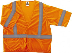 Ergodyne - Size L/XL High Visibility Orange Mesh General Purpose Vest - 44 to 52" Chest, ANSI/ISEA 107, Hook & Loop Closure, 1 Pocket, Polyester - All Tool & Supply