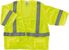 Ergodyne - Size 2X/3XL High Visibility Lime Mesh General Purpose Vest - 52 to 58" Chest, ANSI/ISEA 107, Zipper Closure, 3 Pockets, Polyester - All Tool & Supply