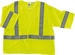 Ergodyne - Size L/XL Flame Resistant/Retardant Lime Mesh General Purpose Vest - 44 to 52" Chest, ANSI/ISEA 107, Hook & Loop Closure, 2 Pockets, Polyester - All Tool & Supply