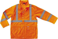 Ergodyne - Size 5XL Cold Weather & High Visibility Jacket - Orange, Polyester, Zipper, Snaps Closure - All Tool & Supply