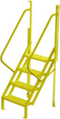 TRI-ARC - 82" 4 Step Configurable Crossover Ladder - 50° Incline, 1,000 Lb Capacity, 40" Platform Height, 30" Base Width x 35-1/2" Base Depth, Perforated Tread - All Tool & Supply