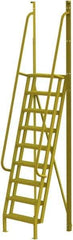 TRI-ARC - 132" 9 Step Configurable Crossover Ladder - 75° Incline, 1,000 Lb Capacity, 90" Platform Height, 30" Base Width x 33" Base Depth, Serrated - All Tool & Supply