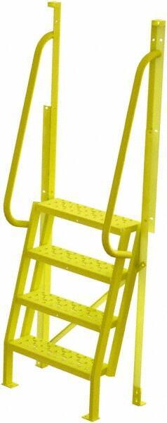 TRI-ARC - 82" 4 Step Configurable Crossover Ladder - 75° Incline, 1,000 Lb Capacity, 40" Platform Height, 30" Base Width x 20-1/2" Base Depth, Perforated Tread - All Tool & Supply