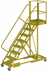 TRI-ARC - 122" 8 Step Configurable Cantilever Ladder - Supported, 300 Lb Capacity, 80" Platform Height, 30" Base Width x 89" Base Depth, Serrated - All Tool & Supply