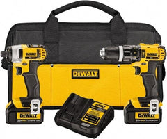 DeWALT - 20 Volt Cordless Tool Combination Kit - Includes 1/2" Hammer Drill & 1/4" Impact Driver, Lithium-Ion Battery Included - All Tool & Supply