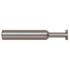 Harvey Tool - 1/2" Cut Diam, 1/32" Cut Width, 1/2" Shank, Straight-Tooth Woodruff Keyseat Cutter - Exact Industrial Supply