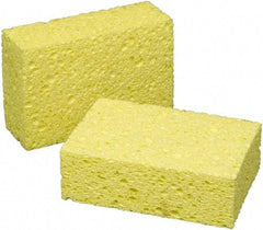 Ability One - 5-3/4" Long x 1-3/4" Wide x 1" Thick Scouring Sponge - Non-Abrasive, Yellow - All Tool & Supply