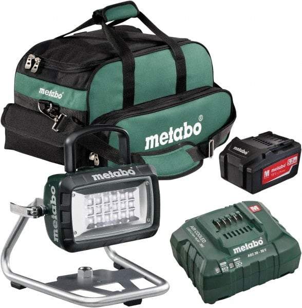 Metabo - 18 Volts, 2600 Lumens, Cordless Work Light - Green/Black, 7 hr Run Time - All Tool & Supply