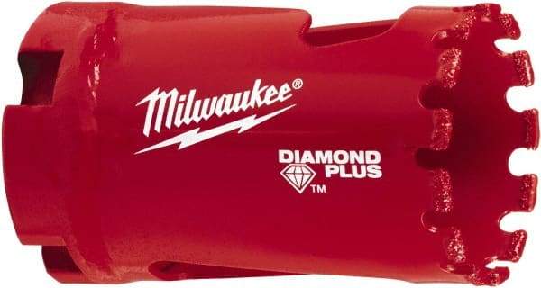 Milwaukee Tool - 1-1/4" Diam, 1-1/2" Cutting Depth, Hole Saw - Diamond Grit Saw, Continuous Edge - All Tool & Supply