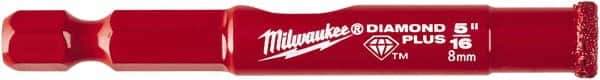 Milwaukee Tool - 5/16" Diam, 1-1/2" Cutting Depth, Hole Saw - Diamond Grit Saw, Continuous Edge - All Tool & Supply